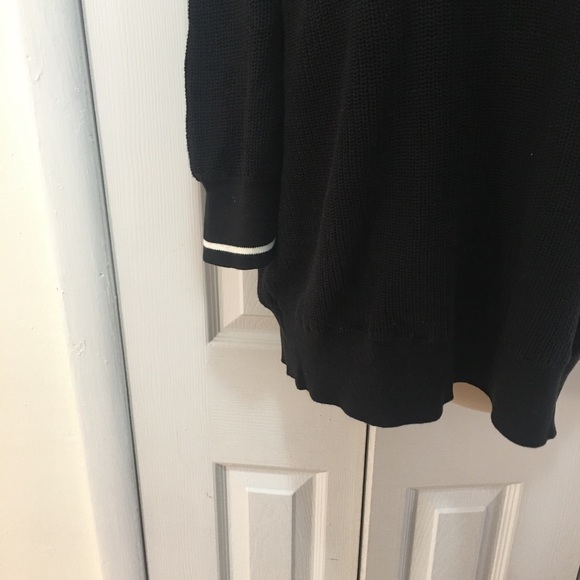 Who what wear Black Ribbed Cold Shoulder Sweater - Picture 5 of 6